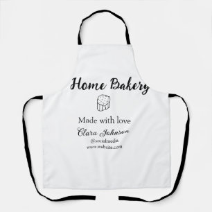 Homemade bakery add jouw tekst name custom schort