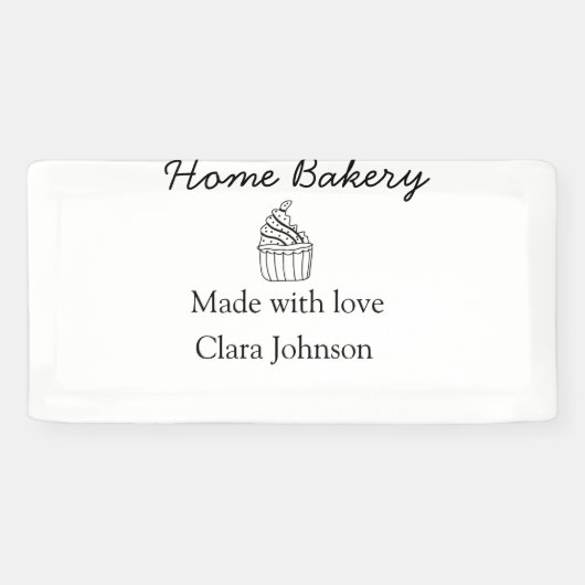 Homemade bakery add jouw tekst name custom spandoek (Horizontaal)