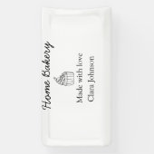 Homemade bakery add jouw tekst name custom spandoek (Verticaal)