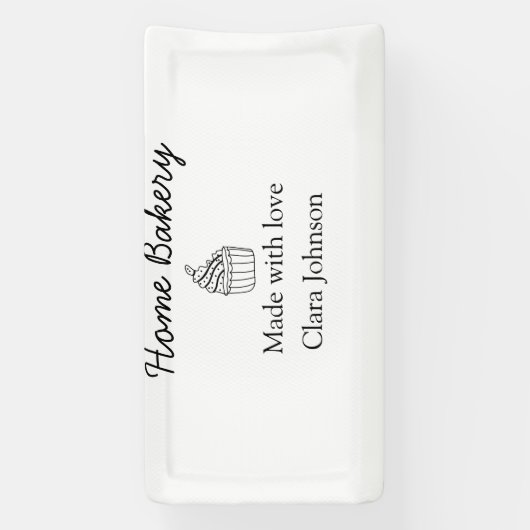 Homemade bakery add jouw tekst name custom spandoek (Verticaal)