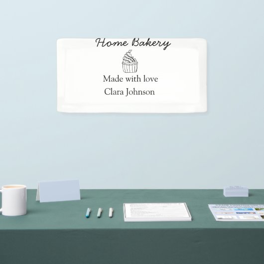 Homemade bakery add jouw tekst name custom spandoek (Beurs)