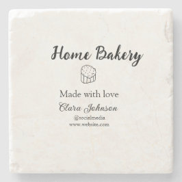 Homemade bakery add jouw tekst name custom stenen onderzetter