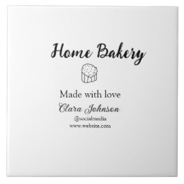 Homemade bakery add jouw tekst name custom tegeltje
