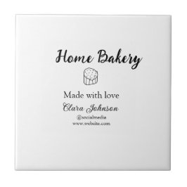 Homemade bakery add jouw tekst name custom tegeltje