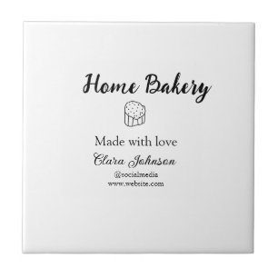 Homemade bakery add jouw tekst name custom tegeltje