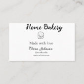 Homemade bakery add jouw tekst name custom visitekaartje (Achterkant)