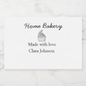 Homemade bakery add jouw tekst name custom voedselcontainer etiket (Enkel label)