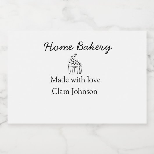 Homemade bakery add jouw tekst name custom voedselcontainer etiket (Enkel label)