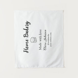 Homemade bakery add jouw tekst name custom wandkleed
