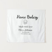 Homemade bakery add jouw tekst name custom wandkleed (Voorkant (horizontaal))