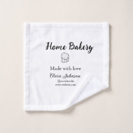 Homemade bakery add jouw tekst name custom washandje