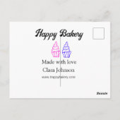Homemade bakery add your text name custom briefkaart (Achterkant)