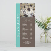 Homemade Bakery Cupcakes Flyer-prijslijst C Kaart (Staand voorkant)