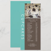 Homemade Bakery Cupcakes Flyer-prijslijst C Kaart (Voorkant / Achterkant)