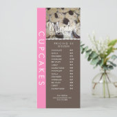Homemade Bakery Cupcakes Flyer-prijslijst C Kaart (Staand voorkant)