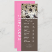 Homemade Bakery Cupcakes Flyer-prijslijst C Kaart (Voorkant / Achterkant)