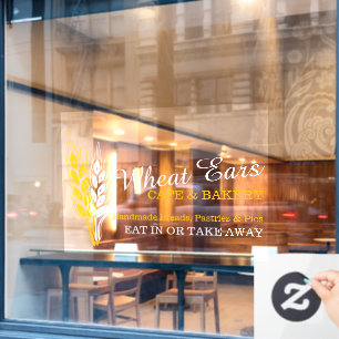 Homemade baking business tarweoren signaalbord raamsticker