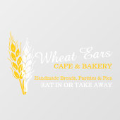 Homemade baking business tarweoren signaalbord raamsticker (Vel)