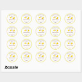 Homemade Banana Bread Gingham  Ronde Sticker (Vel)