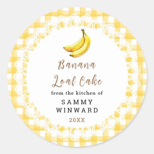 Homemade Banana Loaf Cake Label (Voorkant)