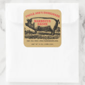 Homemade Barbecue Sauce  1890 Sjabloon Vierkante Sticker (Tas)