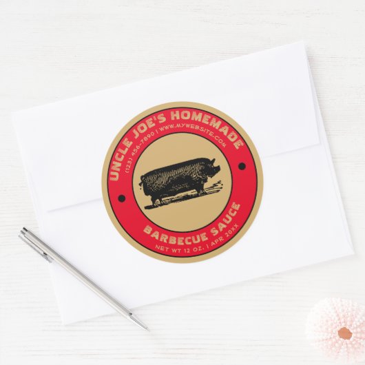  Homemade Barbecue Sauce Label Sjabloon (Envelop)