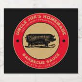 Homemade Barbecue Sauce Label Sjabloon Likeurfles Etiket (Enkel label)