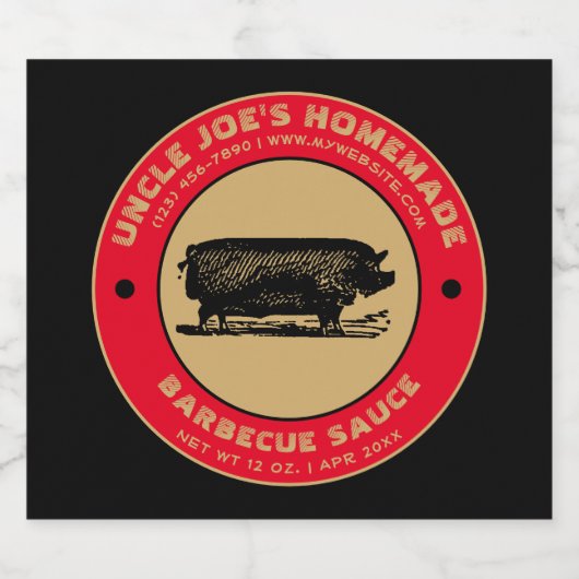  Homemade Barbecue Sauce Label Sjabloon Likeurfles Etiket (Enkel label)