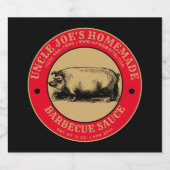 Homemade Barbecue Sauce Label Sjabloon Likeurfles Etiket (Enkel label)