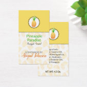 Homemade Bath & Body Label Pineappel | CadeauLabel Visitekaartje (Bureau)