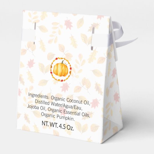 Homemade Bath & Body Packaging | Pompoenbox Bedankdoosjes (Achterkant)