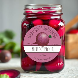 Homemade Beet Pickle Labels