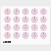Homemade Birthday Treat Cookie Pink Minimalist Ronde Sticker (Vel)