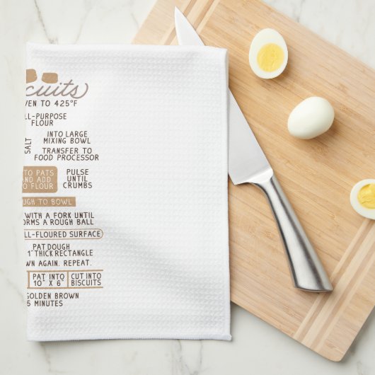 Homemade Biscuit Recipe Kitchen Towel Theedoek (Quarter Fold)