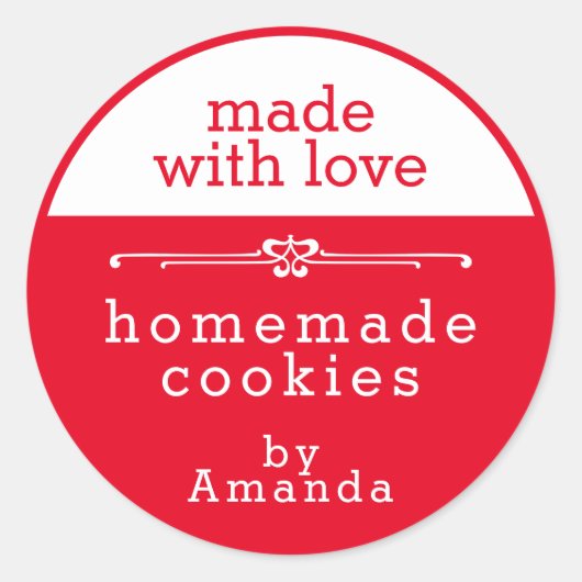 Homemade Bked Goods Cookies Ronde Sticker (Voorkant)