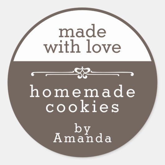 Homemade Bked Goods Cookies Ronde Sticker (Voorkant)