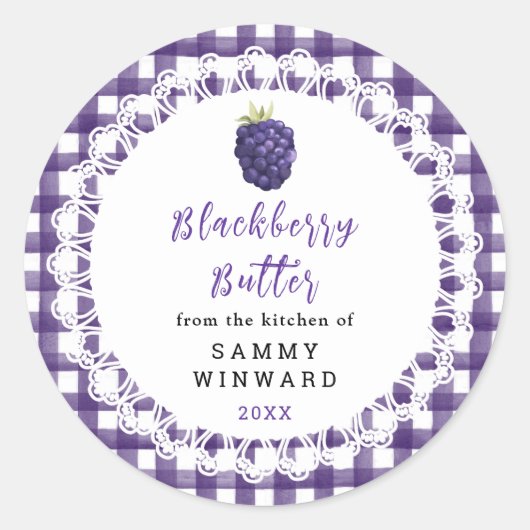 Homemade Blackberry Butter Label (Voorkant)