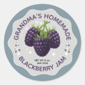 Homemade Blackberry Jam Canning Jar Labels (Voorkant)