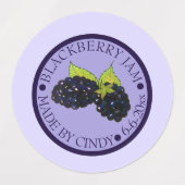Homemade Blackberry Jam Jelly PReserves, geconserv Labels (Design 2)