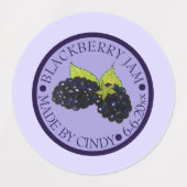Homemade Blackberry Jam Jelly PReserves, geconserv Labels (Design 1)