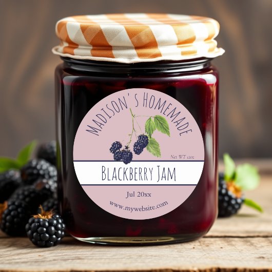 Homemade Blackberry Jam Labels