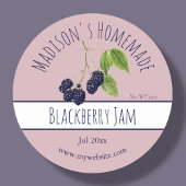 Homemade Blackberry Jam Labels