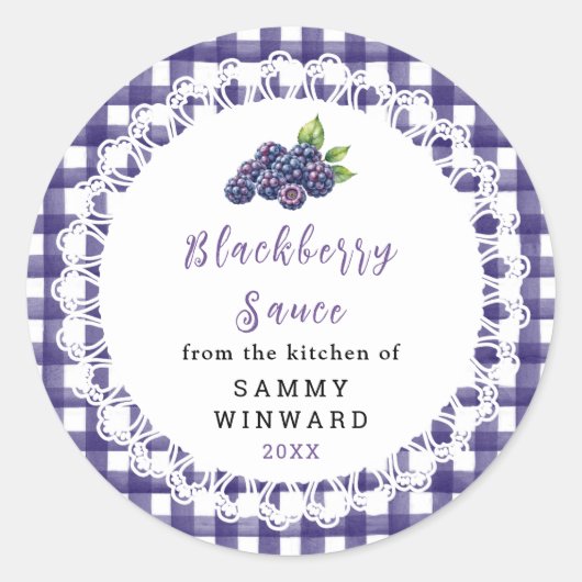Homemade Blackberry Sauce Label (Voorkant)
