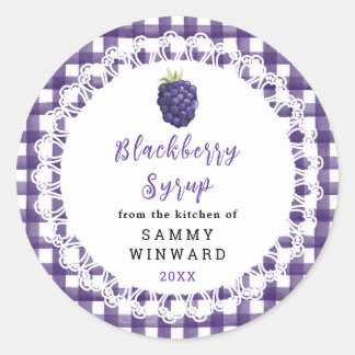 Homemade Blackberry Syrup Label