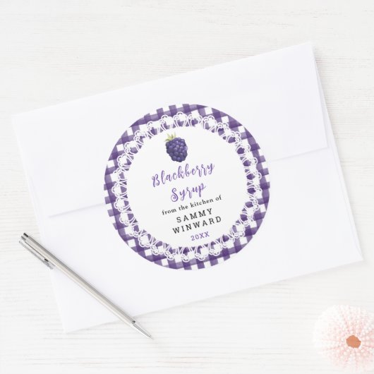 Homemade Blackberry Syrup Label (Envelop)