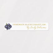 Homemade Blackcurrant Jam Thin Seal Label (Design 2)