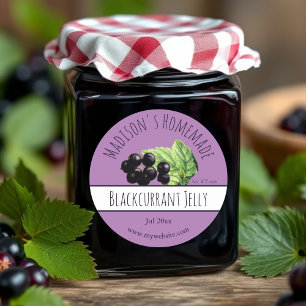 Homemade Blackcurrant Jelly Jar Labels