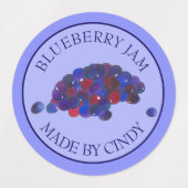 Homemade Blueberry Jam Jelly PReserves, geconserve Labels (Design 2)