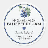 Homemade Blueberry Jam Label | From the Kitchen Of (Voorkant)