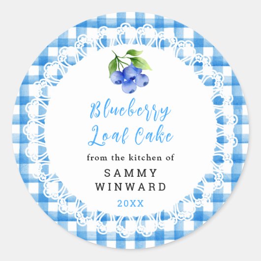 Homemade Blueberry Loaf Cake Label (Voorkant)